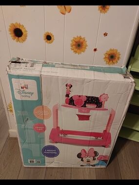Disney Baby Minnie Mouse Pink Walker - Pink & Black